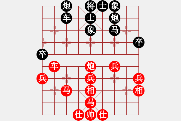 象棋棋譜圖片：五八炮對(duì)反宮馬 （黑車1平3）   鋤禾日當(dāng)午(2段)-勝-糊涂棋仙(3段) - 步數(shù)：40 