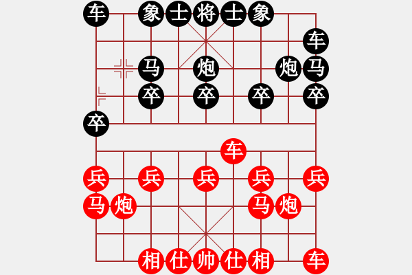 象棋棋譜圖片：‰●東北虎[紅] -VS- ‰●綢都情緣[黑] - 步數(shù)：10 