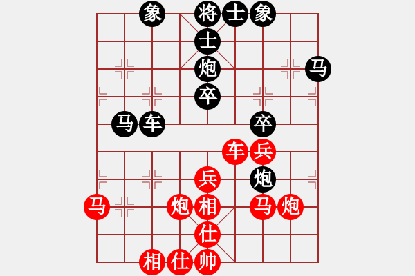 象棋棋譜圖片：‰●東北虎[紅] -VS- ‰●綢都情緣[黑] - 步數(shù)：40 