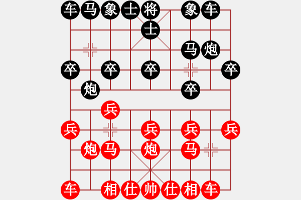 象棋棋譜圖片：中炮對補(bǔ)士（業(yè)四升業(yè)五評測對局）我先勝 - 步數(shù)：10 