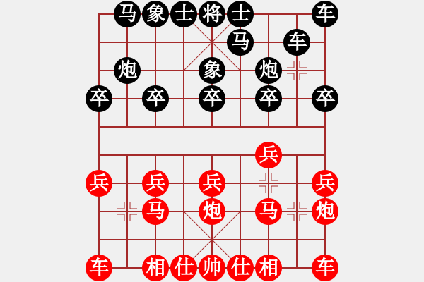 象棋棋譜圖片：浙江二臺(日帥)-負-氣定神閑(9段)仙人指路轉(zhuǎn)左中炮對卒底炮飛左象 紅進左馬對黑右橫車 - 步數(shù)：10 