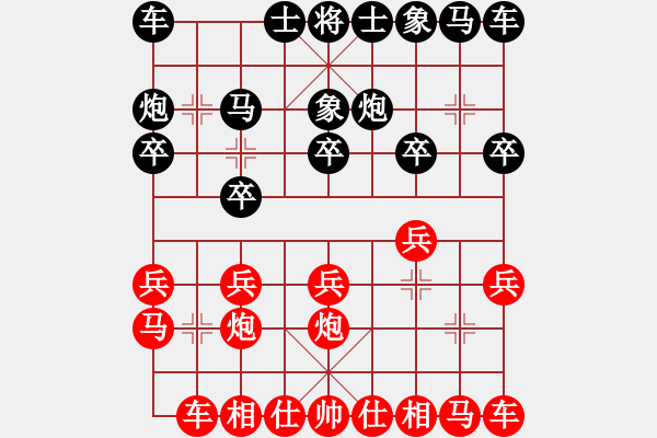 象棋棋譜圖片：進(jìn)兵對卒底炮轉(zhuǎn)中跑對反宮馬 nzbdwmsund 勝 大鋸匠 - 步數(shù)：10 