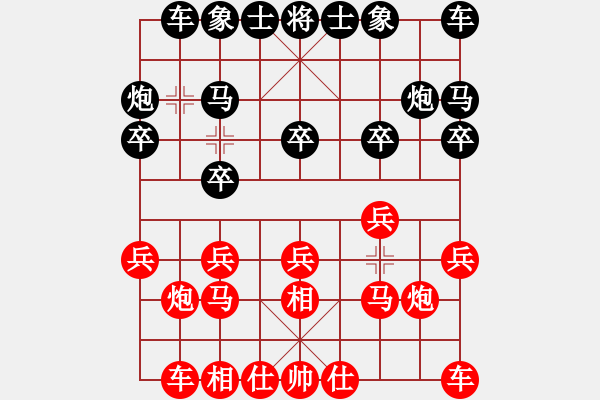 象棋棋譜圖片：傅光明     先和 肖革聯(lián)     - 步數(shù)：10 