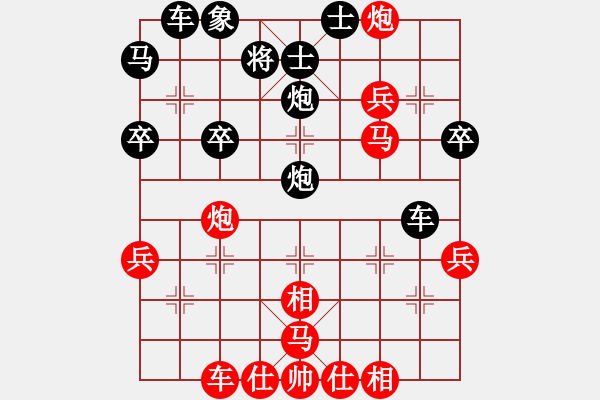 象棋棋譜圖片：2023.2.20.3中級場先勝順炮 - 步數(shù)：40 