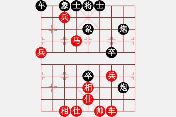 象棋棋譜圖片：過宮炮對(duì)黑7路卒右邊馬（紅勝） - 步數(shù)：60 