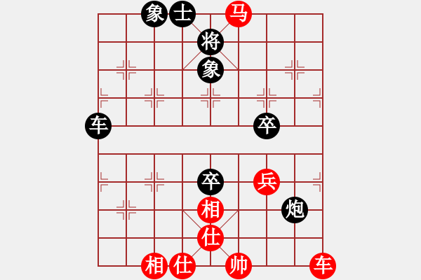 象棋棋譜圖片：過宮炮對(duì)黑7路卒右邊馬（紅勝） - 步數(shù)：70 