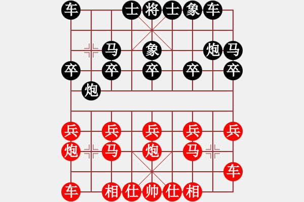 象棋棋譜圖片：bbboy002[紅] -VS- 可可愛丁丁[黑] - 步數(shù)：10 