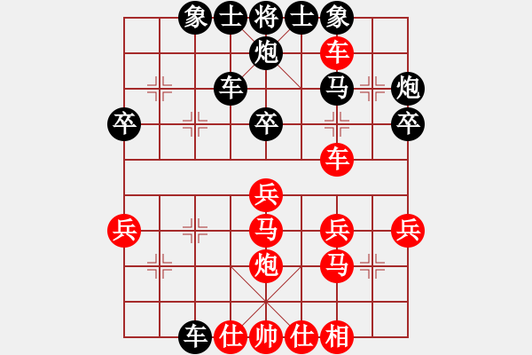 象棋棋譜圖片：199 - 上海萬春林 (勝) 郵電朱祖勤 (1997.5.12于上海松江縣) - 步數(shù)：30 