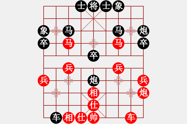 象棋棋譜圖片：云淡風(fēng)輕[-] -VS- 橫才俊儒[292832991] - 步數(shù)：30 