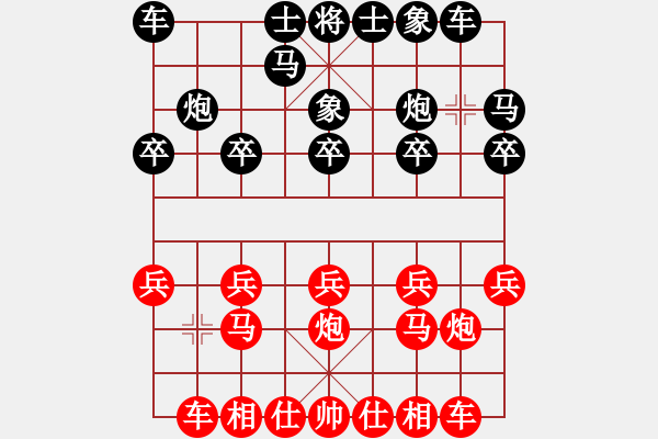 象棋棋谱图片：龙飞虎[红] -VS- 木林森[黑] - 步数：10 