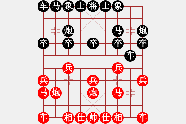 象棋棋谱图片：金松       先和 张晓平     - 步数：10 