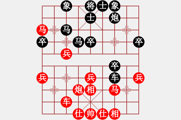 象棋棋譜圖片：煮酒論棋雄(9段)-和-每天二盤棋(月將) - 步數(shù)：40 