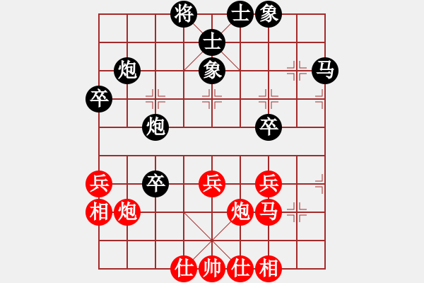 象棋棋譜圖片：潘駝背兒(5段)-和-初出江湖(8段) - 步數(shù)：40 