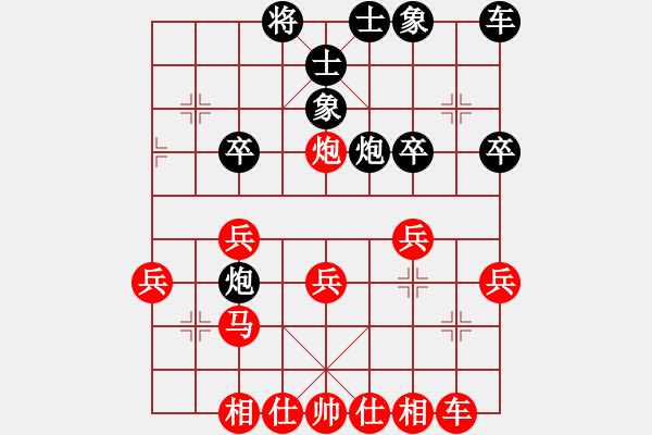 象棋棋譜圖片：Cuoc 3:Ngu cuu phao cong phan cong ma - 步數(shù)：30 