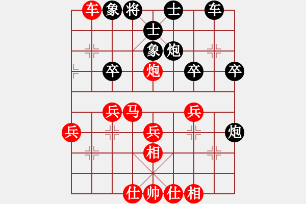 象棋棋譜圖片：Cuoc 3:Ngu cuu phao cong phan cong ma - 步數(shù)：40 