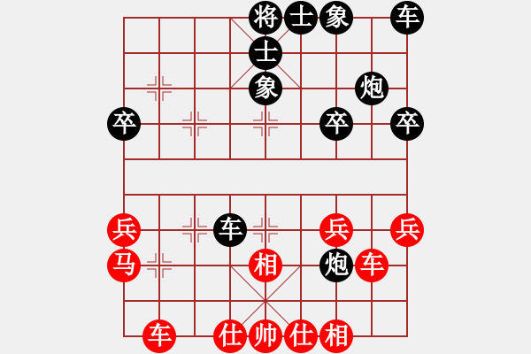 象棋棋譜圖片：我的網(wǎng)上實(shí)戰(zhàn)2008年12月22日瞎眼狗之妙手棄車悶殺 - 步數(shù)：30 