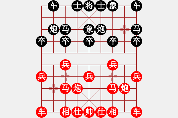 象棋棋譜圖片：負分太后 魚[紅] -VS- 賭神[黑] - 步數(shù)：10 