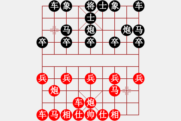 象棋棋譜圖片：醉棋渡河[紅] -VS- aa[黑] - 步數(shù)：10 