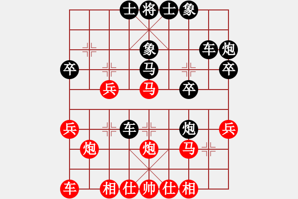 象棋棋譜圖片：強(qiáng)軟對(duì)高車(chē)保馬?。。。。。”P(pán)河馬六進(jìn)七力戰(zhàn)變例！?。。?！ - 步數(shù)：30 