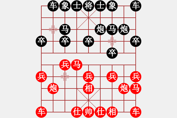 象棋棋譜圖片：評(píng)測(cè)業(yè)余五級(jí)先負(fù)泓冰 - 步數(shù)：10 