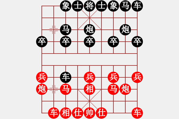 象棋棋谱图片：2023广州大学新生杯第六轮第一台韩越先胜刘震宇 - 步数：10 