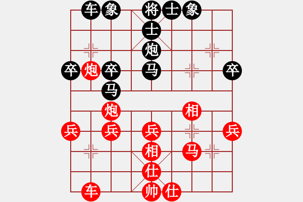 象棋棋譜圖片：康佬大[3429467653] -VS- 橫才俊儒[292832991]（心不二用） - 步數(shù)：30 