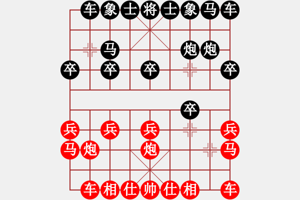 象棋棋譜圖片：感恩點滴[344232671] -VS- 金鉤炮笨笨[2362086542] - 步數(shù)：10 