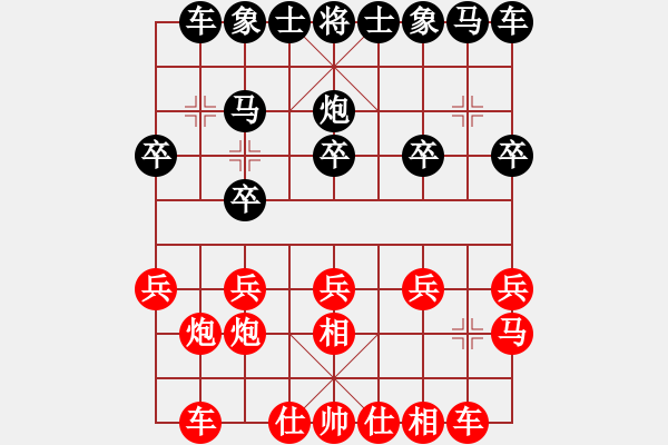 象棋棋譜圖片：657局 A02- 邊馬局-小蟲引擎23層(2714) 先勝 許褚(1300) - 步數(shù)：10 