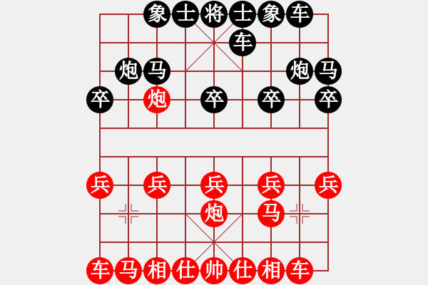 象棋棋譜圖片：葬心紅勝szq2518523【中炮對進(jìn)右馬】 - 步數(shù)：10 