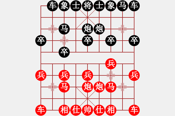 象棋棋谱图片：深圳市群众体育促进中心 刘明 和 吉林省棋牌运动管理中心 张伟 - 步数：10 