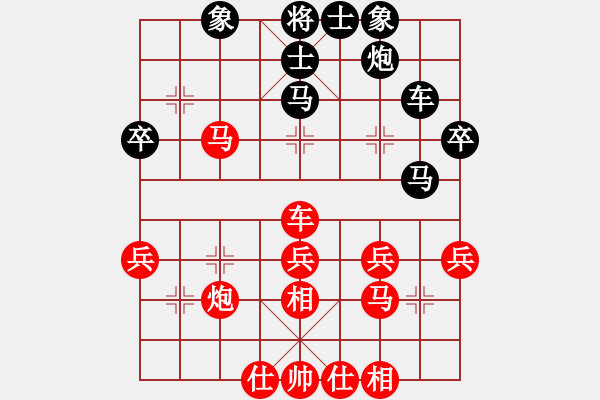 象棋棋譜圖片：順炮橫車對直車黑正馬兌車（旋風14層先勝巫師專業(yè)級） - 步數(shù)：50 