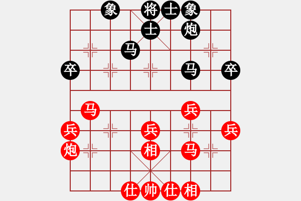 象棋棋譜圖片：順炮橫車對直車黑正馬兌車（旋風14層先勝巫師專業(yè)級） - 步數(shù)：60 