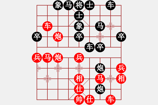 象棋棋譜圖片：貓貓紅方 -VS- 開(kāi)始心動(dòng)黑方贏 - 步數(shù)：40 