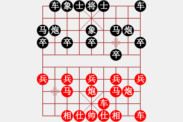 象棋棋譜圖片：橫才俊儒[紅] -VS- 平平[黑] - 步數(shù)：10 