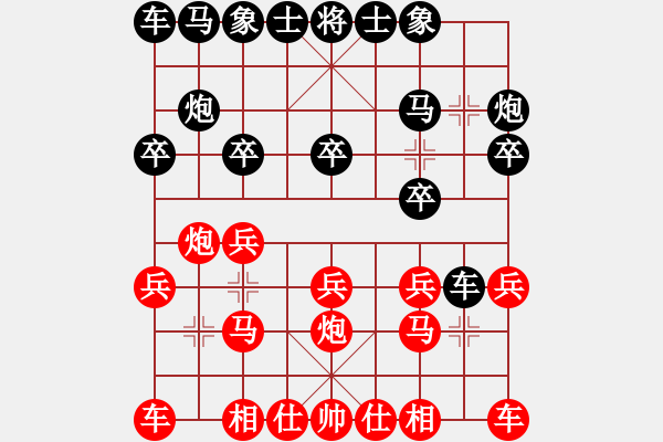 象棋棋譜圖片：大工棋手內(nèi)戰(zhàn)之王俊琦對劉子奇 - 步數(shù)：10 