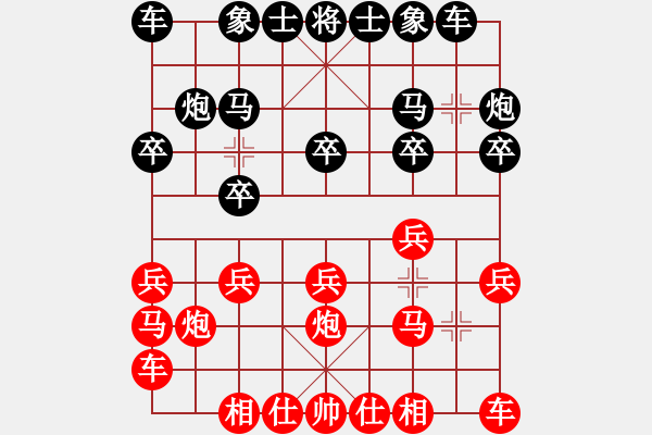 象棋棋谱图片：左三步虎弃空头至此黑优 - 步数：10 