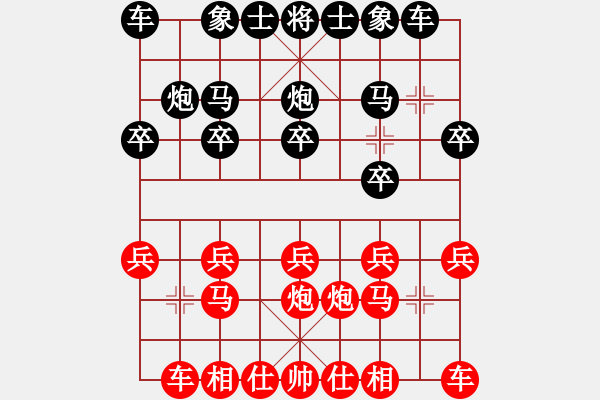 象棋棋譜圖片：1854局 A54-仕角炮對進７卒-旋風引擎23層(2836) 先勝 魏延(1500) - 步數(shù)：10 