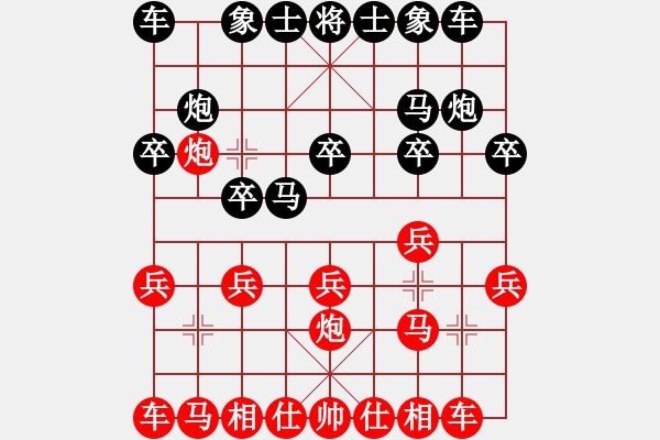 象棋棋谱图片：运城鹳雀楼 姚若君 和 吕梁象棋协会 高海军 - 步数：10 