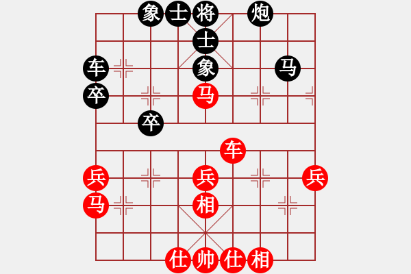 象棋棋谱图片：运城鹳雀楼 姚若君 和 吕梁象棋协会 高海军 - 步数：40 