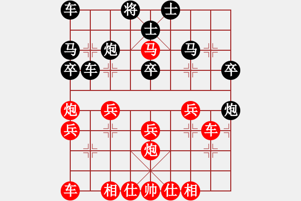 象棋棋譜圖片：執(zhí)簡馭繁(1段)-勝-榆樹三賤客(1段) - 步數(shù)：30 