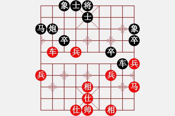 象棋棋譜圖片：夏激揚紅勝毛振?！緦ΡD(zhuǎn)兵底炮對右中炮】｛注｝ - 步數(shù)：50 