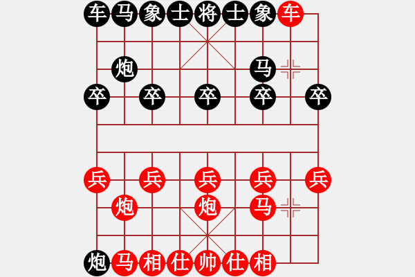 象棋棋譜圖片：中炮對(duì)左炮巡河之七步成詩(shī) - 步數(shù)：10 