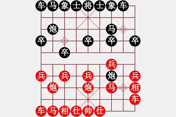 象棋棋谱图片：横才俊儒[292832991] -VS- 用软件是日本种[1119503816] - 步数：10 