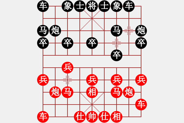 象棋棋譜圖片：西白虎(月將)-和-漳州少兒教(日帥) - 步數：10 