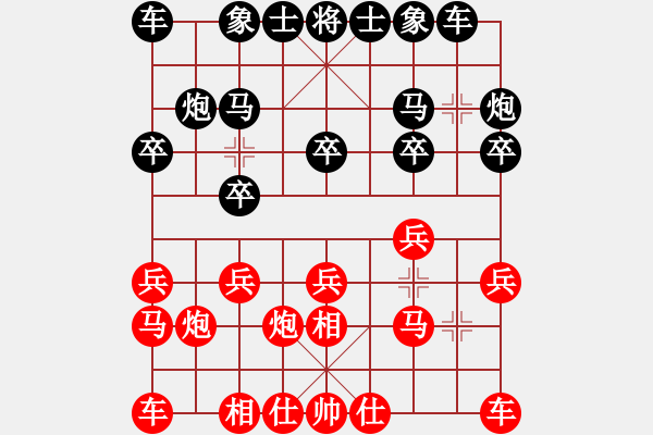 象棋棋谱图片：张鸣吉（攻擂者）先和郑世宝（先锋） 2019.10.05 - 步数：10 