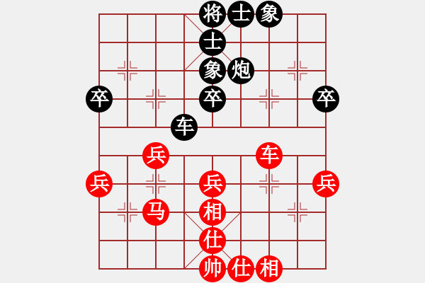 象棋棋谱图片：左马盘河之（二）红高左炮 - 步数：40 