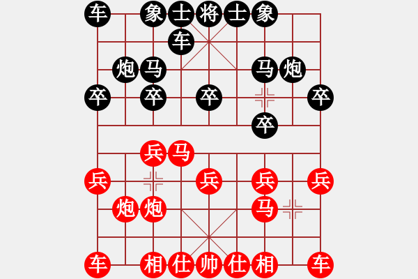 象棋棋譜圖片：百花園女子棋社梁山泊一丈青-陣型 - 步數(shù)：10 