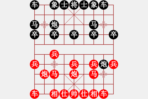 象棋棋譜圖片：梁王534-VS- 流水 - 步數(shù)：10 