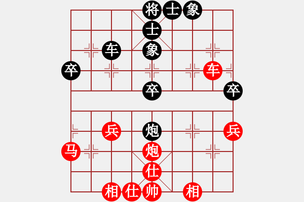 象棋棋譜圖片：五七炮不挺兵對(duì)屏風(fēng)馬進(jìn)７卒 黑左炮封車對(duì)紅左車過河[黑飛右象對(duì)紅進(jìn)三兵] - 步數(shù)：40 