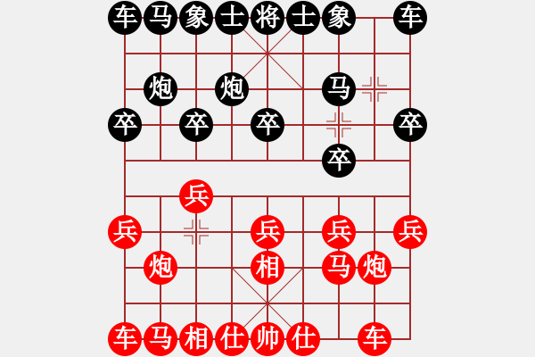 象棋棋譜圖片：飛相對(duì)過(guò)宮炮: ( 象棋旋風(fēng))先和對(duì)手第1局，軟件精彩對(duì)弈欣賞 - 步數(shù)：0 